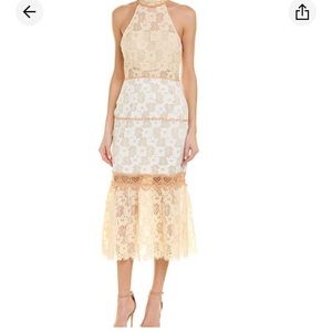 Lace midi dress in size xs